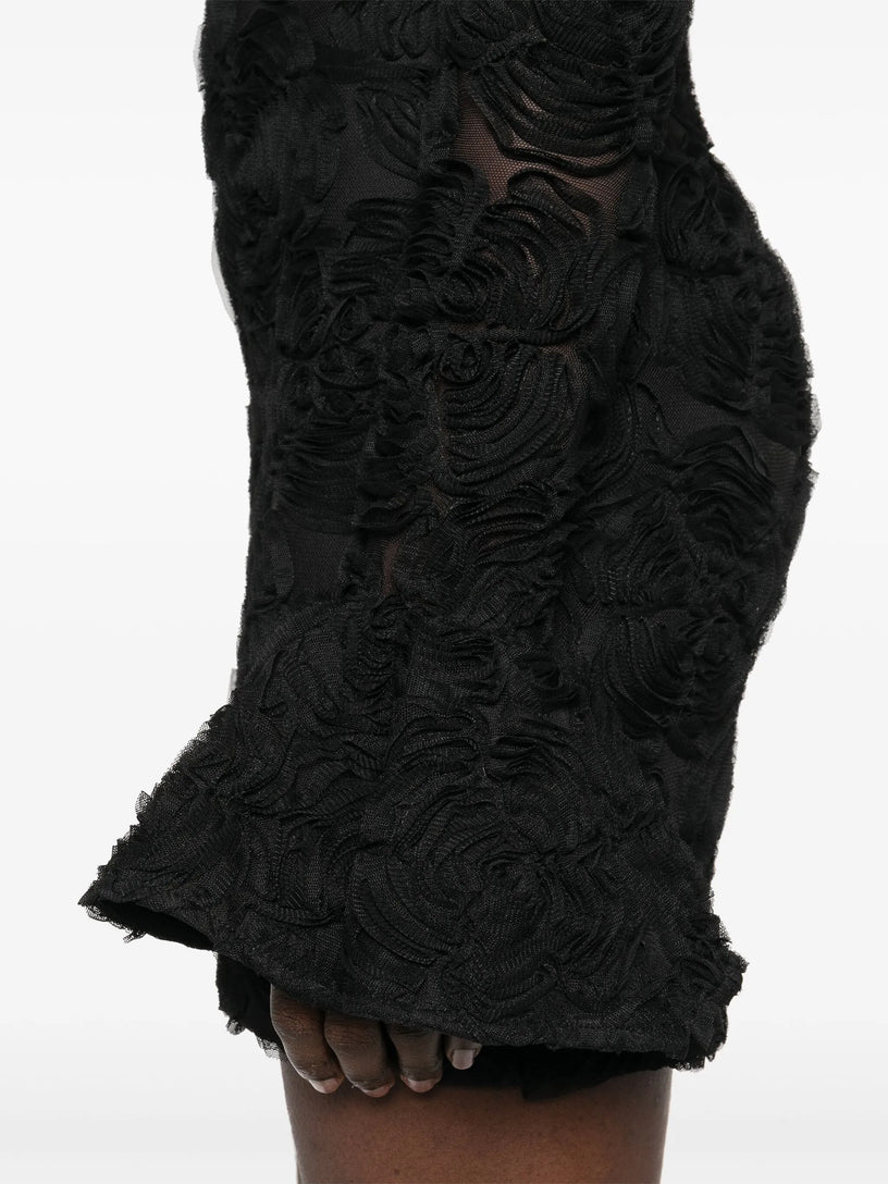 Floral mesh mini dress