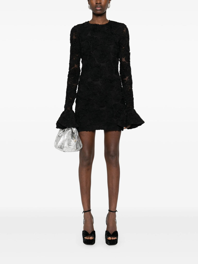 Floral mesh mini dress