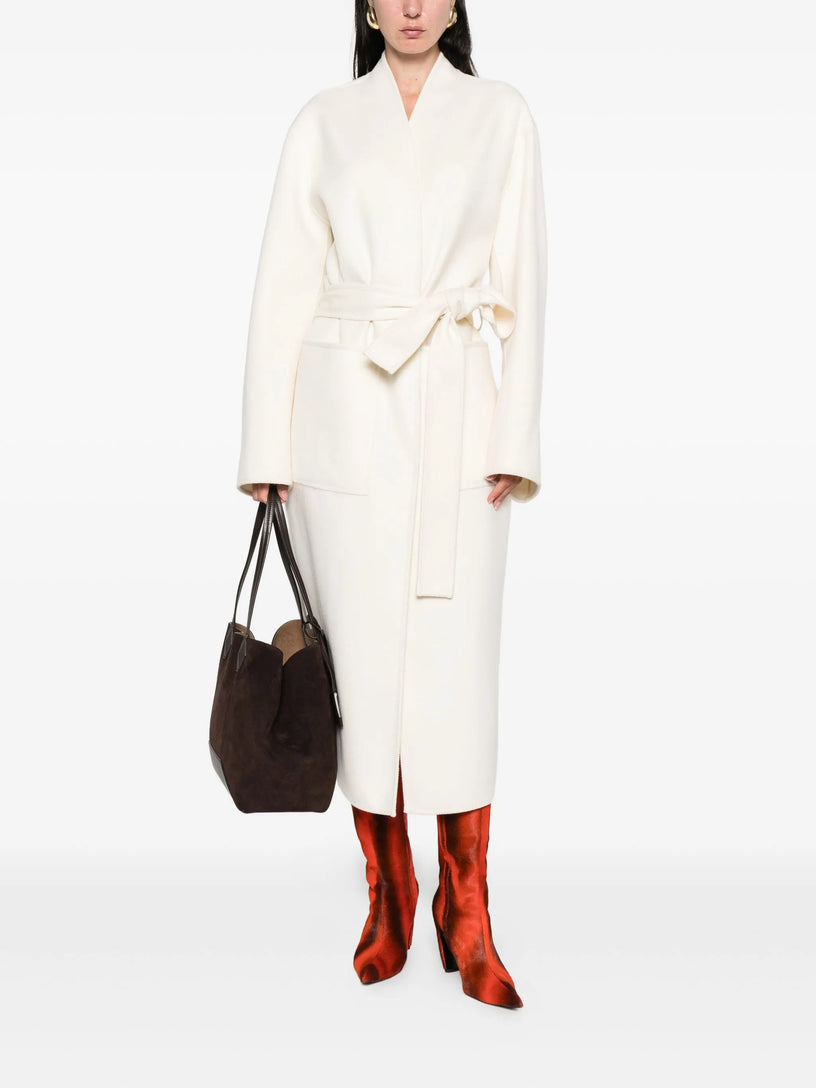 Double-faced kimono style coat