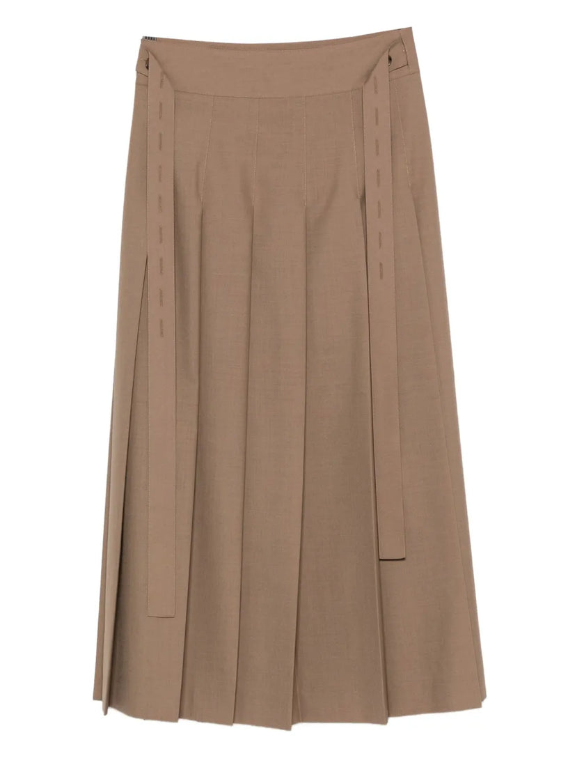 Plissé wrap skirt
