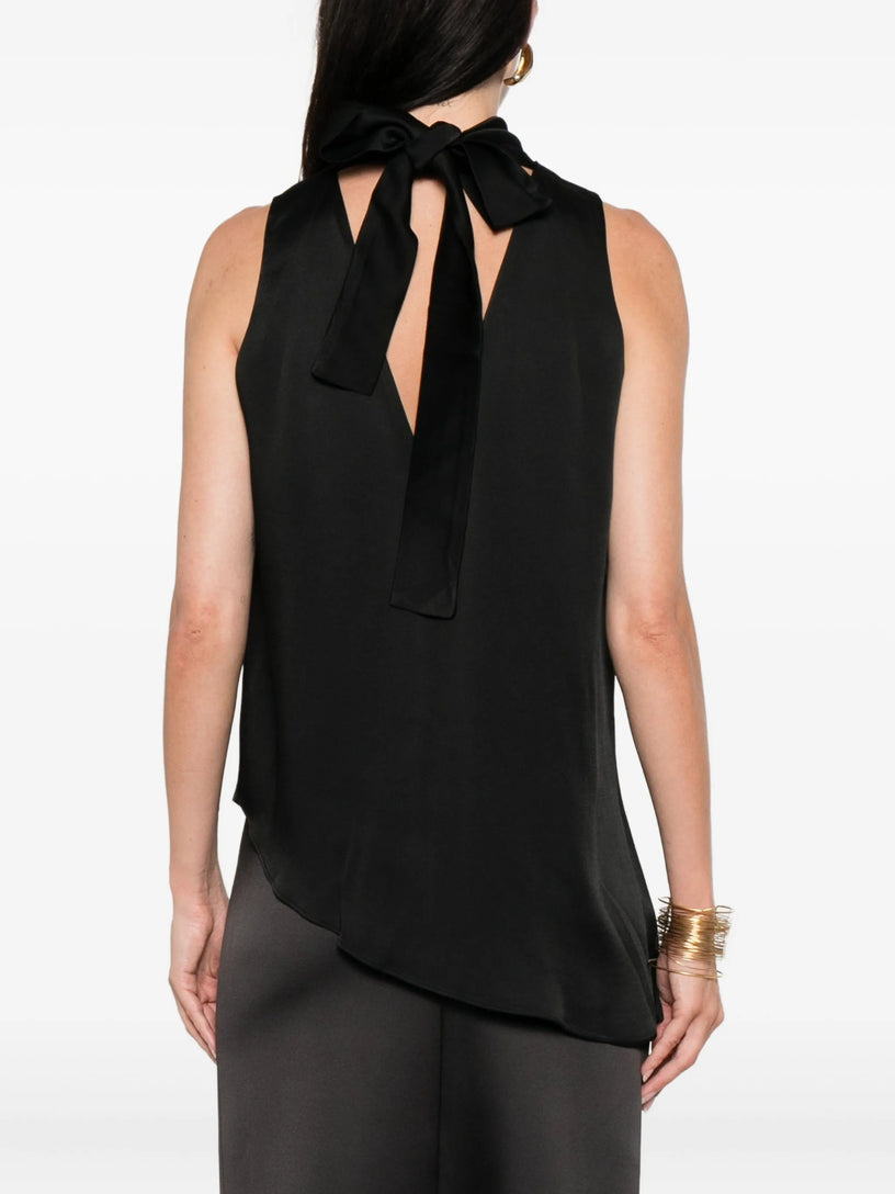Draped satin top
