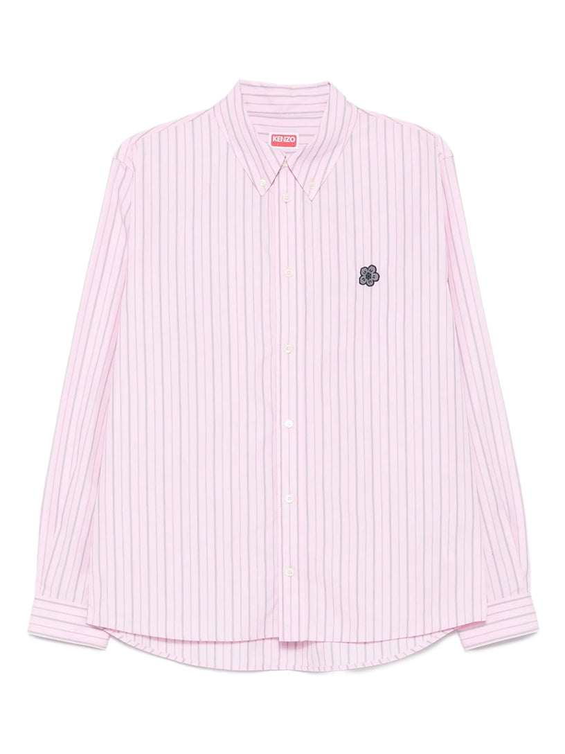 'Boke Flower' embroidered casual shirt