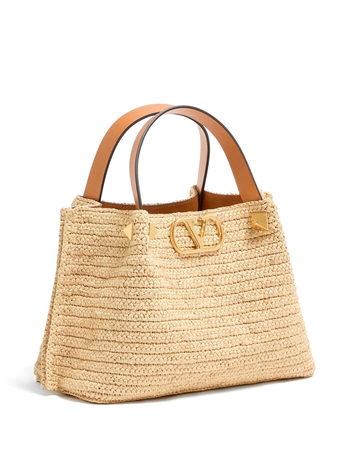 Valentino Garavani small raffia shopping bag