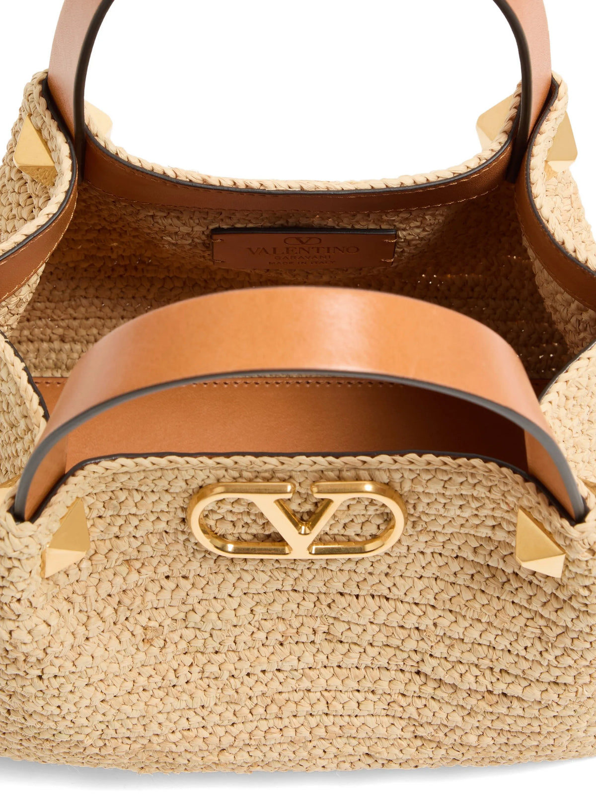 Valentino Garavani small raffia shopping bag
