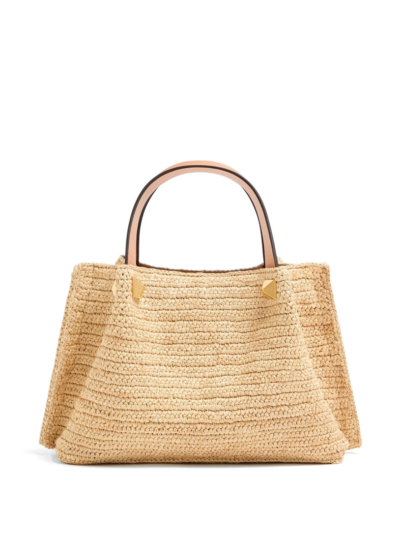 Valentino Garavani small raffia shopping bag