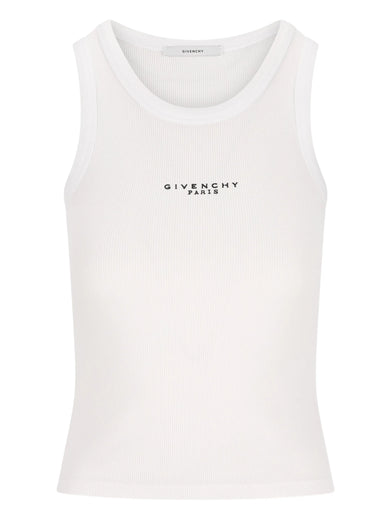 Slim fit tank top in cotton with GIVENCHY Paris print