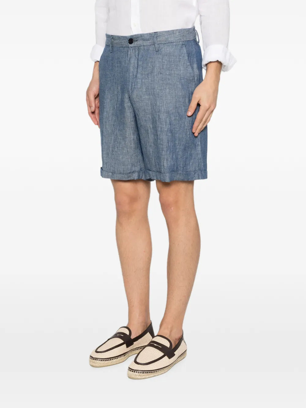 Linen bermuda shorts