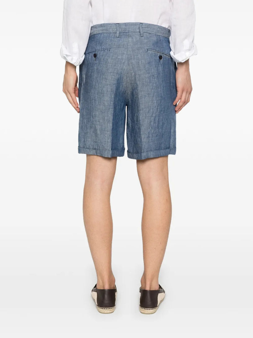 Linen bermuda shorts