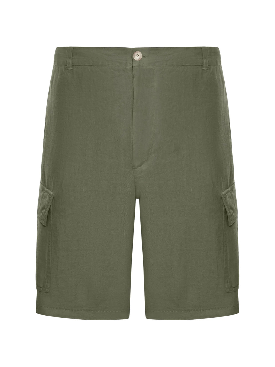 Linen cargo Bermuda shorts