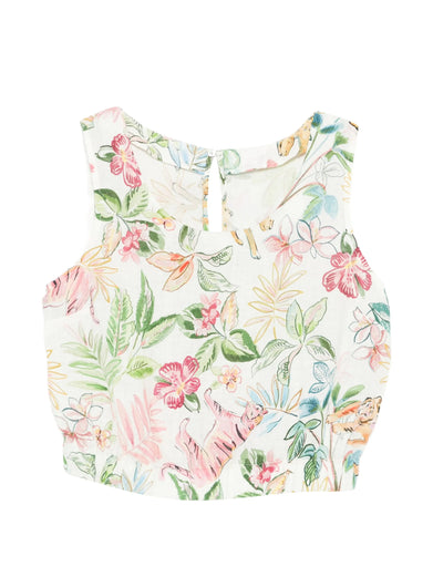 Linen Print Top