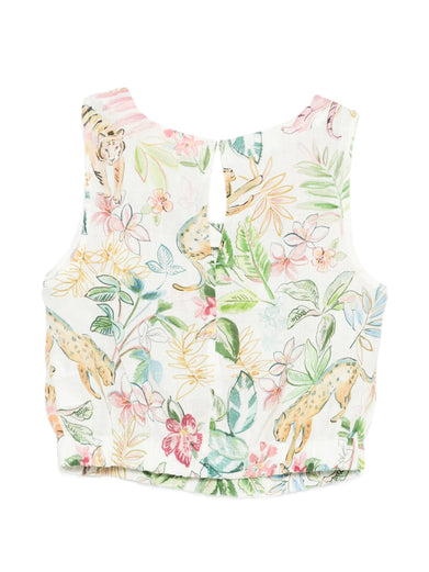 Linen Print Top
