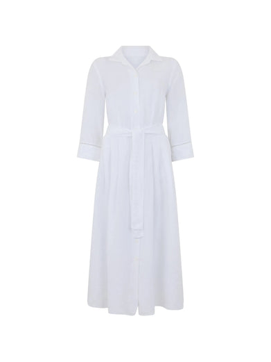 Linen dress with belt