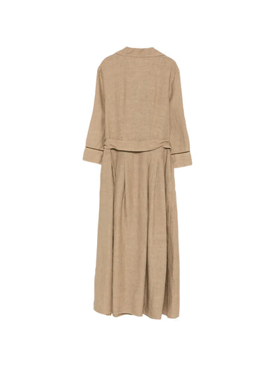 Linen dress with belt