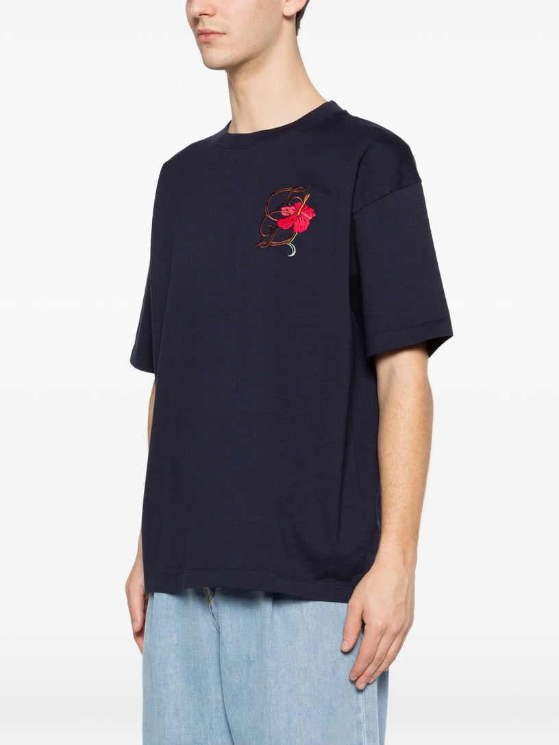 T-Shirt D Hibiscus Brodée