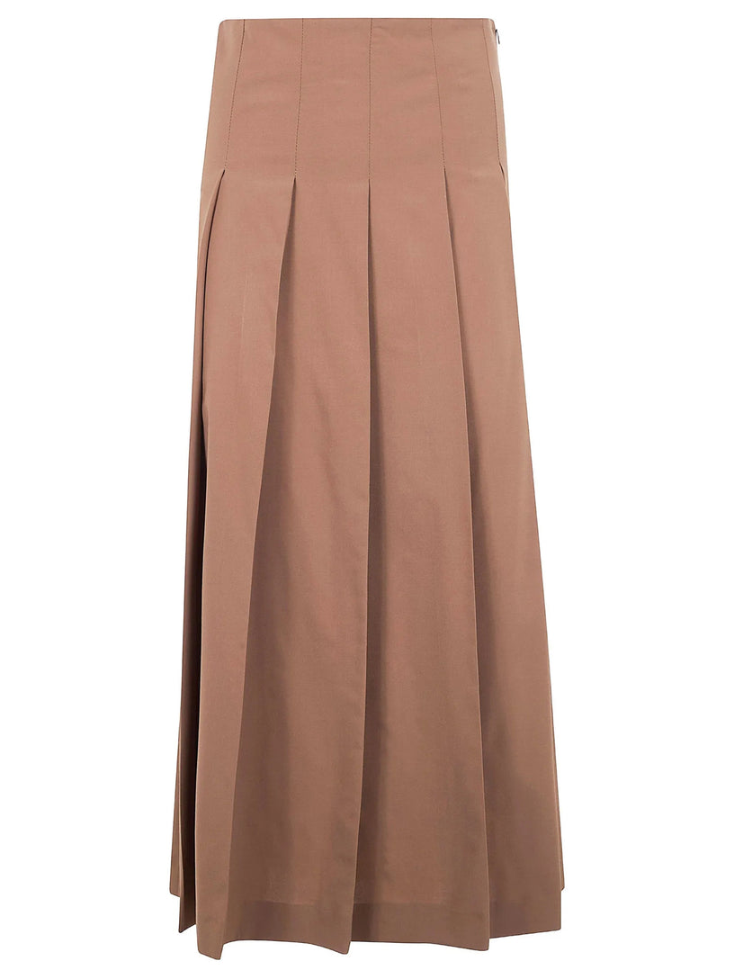 Midi pleated skirt