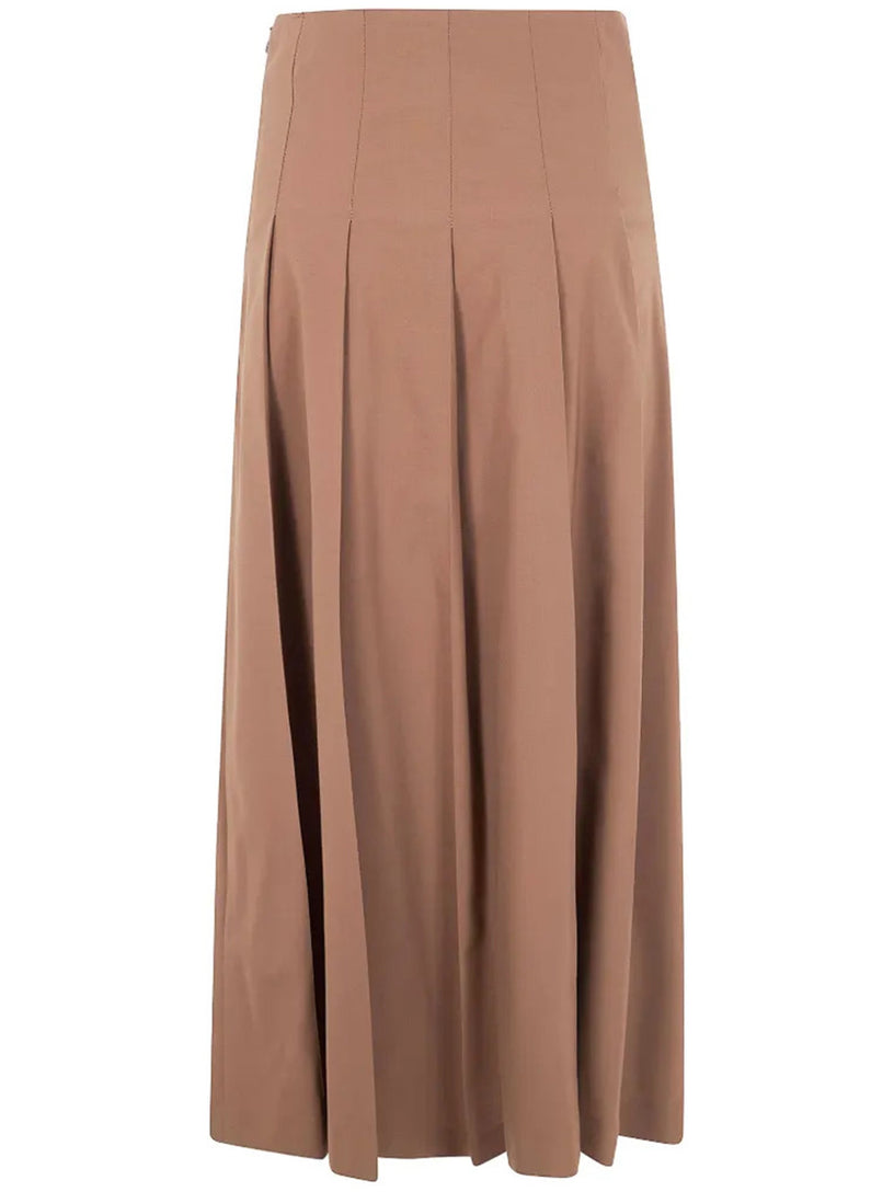 Midi pleated skirt