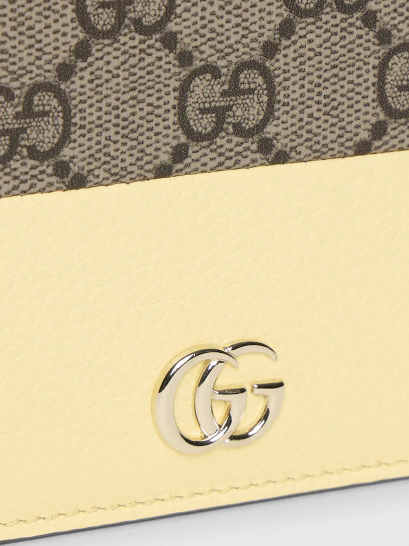 Two-tone GG Marmont wallet with chain