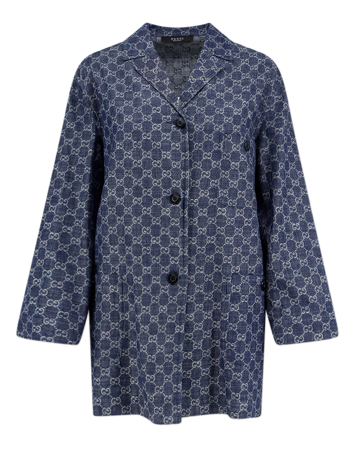 GG cotton denim jacquard jacket
