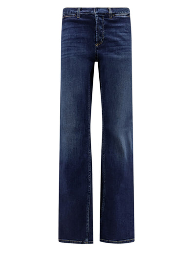 Pantalone in denim di cotone con nastro Web