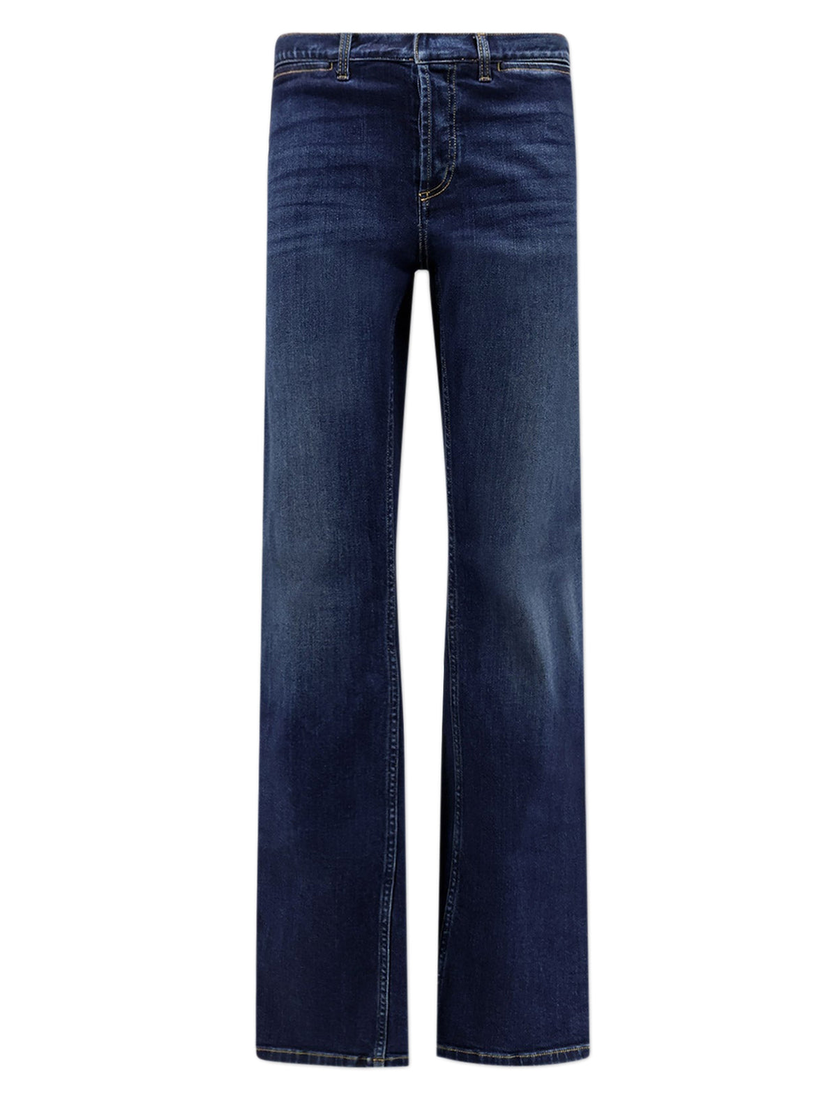 Cotton denim trousers with Web ribbon