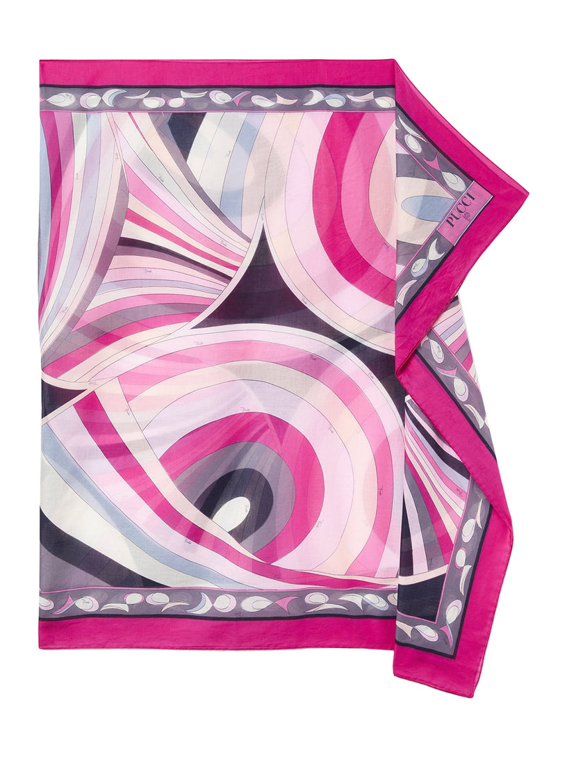 Cotton Pareo in Iris Print