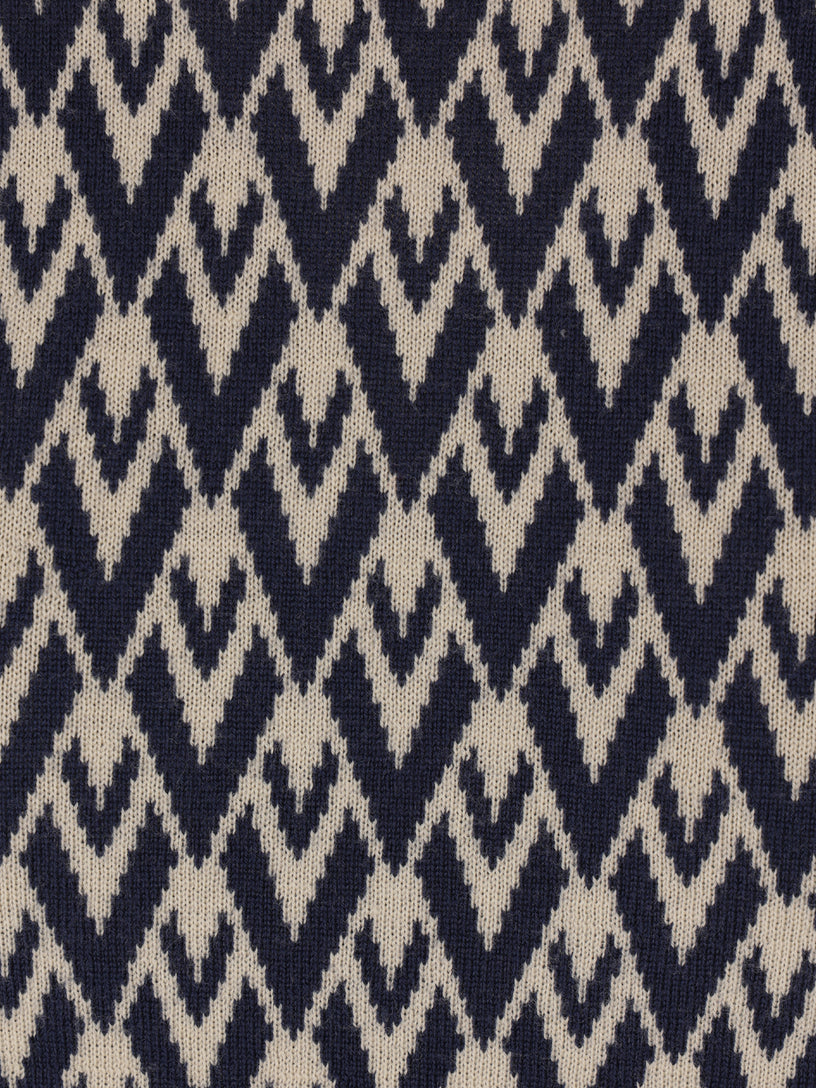 Toute la V Jacquard Wool Jumper
