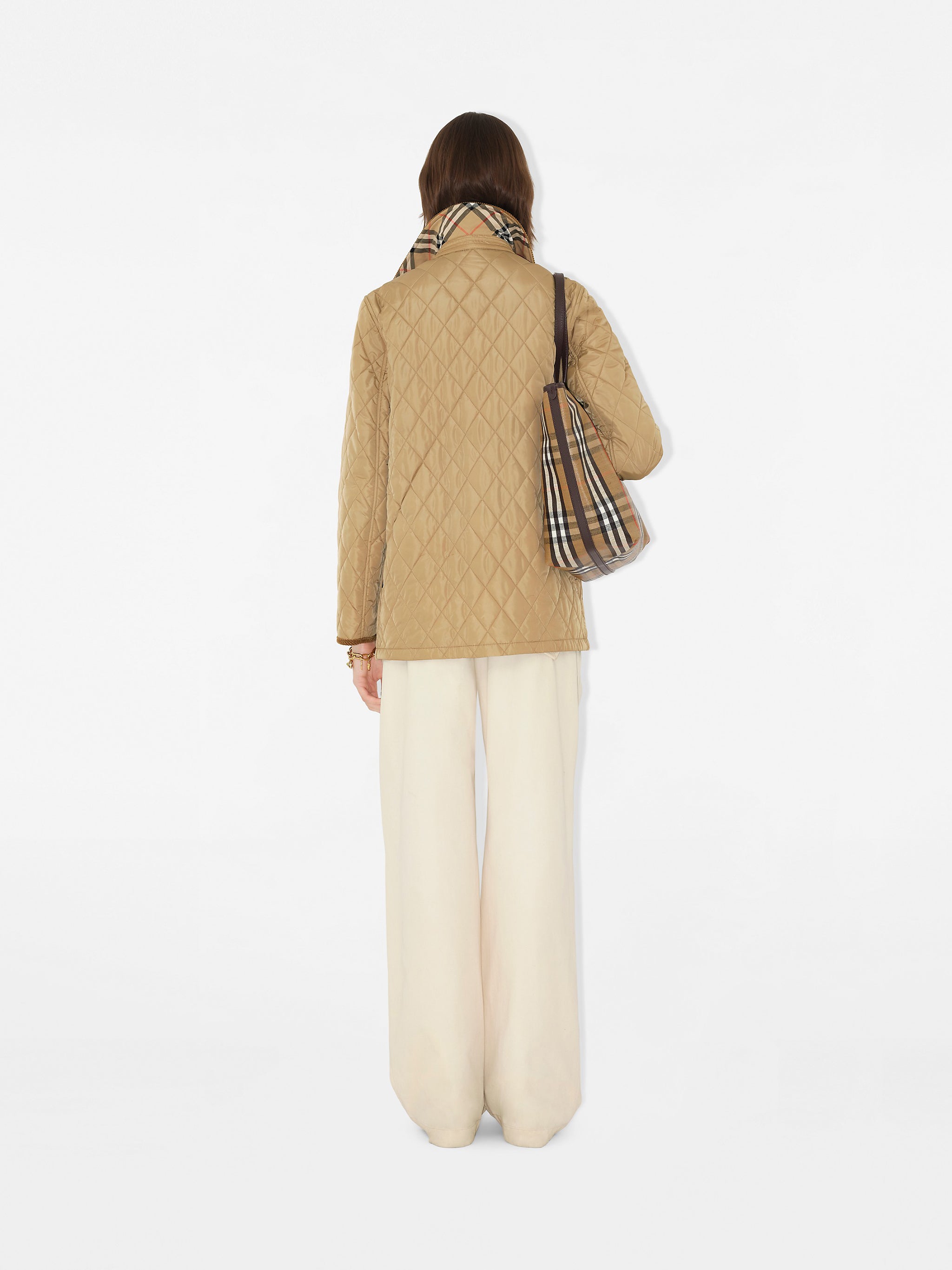 Quilted Nylon Barn Jacket Burberry Beige | Grifo210