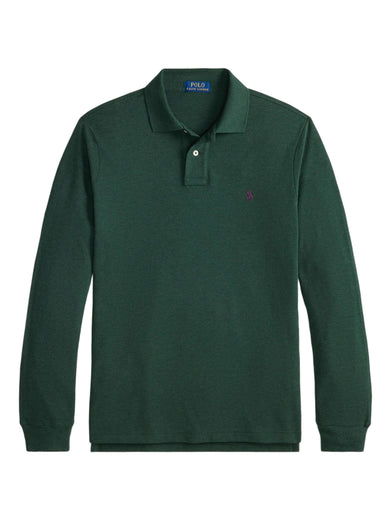 Polo in piqué manica lunga Slim-Fit