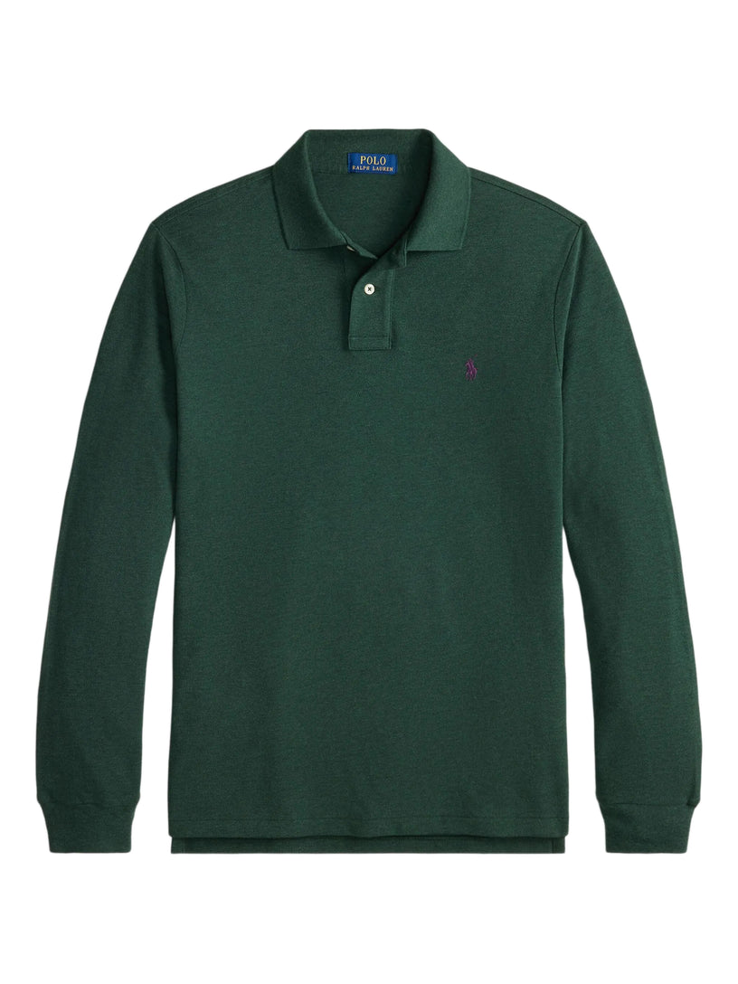 Polo in piqué manica lunga Slim-Fit
