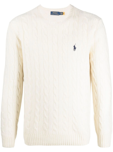 Cable wool and cashmere sweater