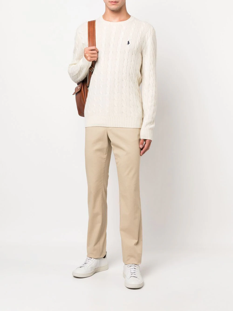 Cable wool and cashmere sweater