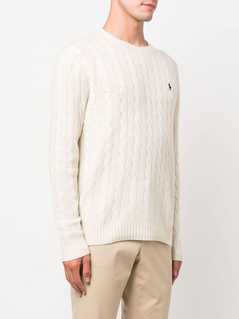 Cable wool and cashmere sweater