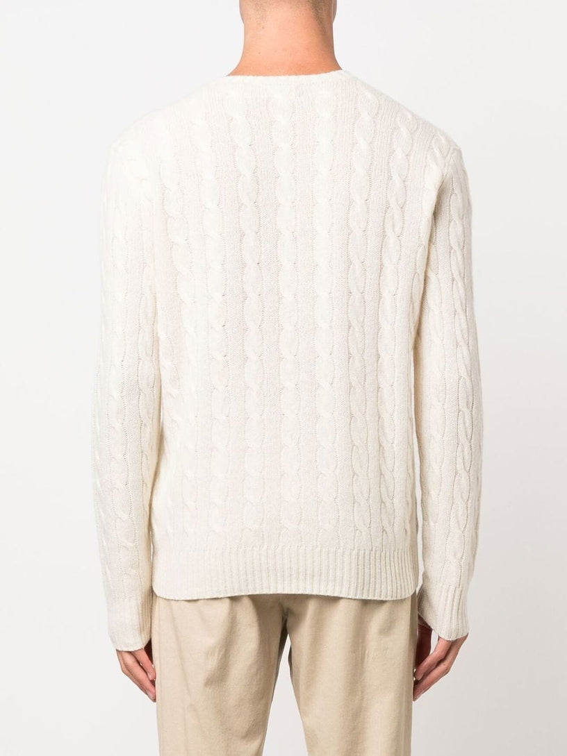 Cable wool and cashmere sweater