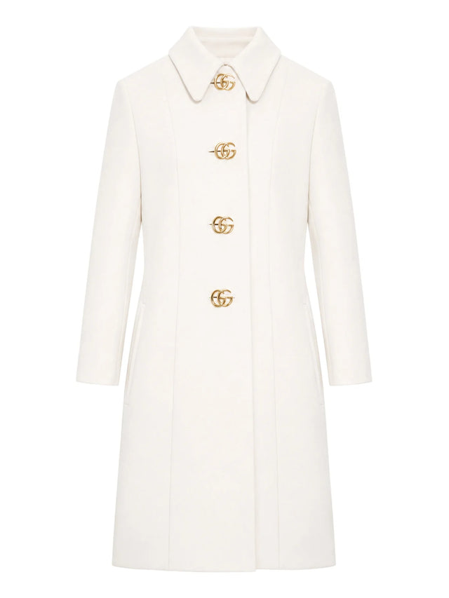 Coat with Double G button