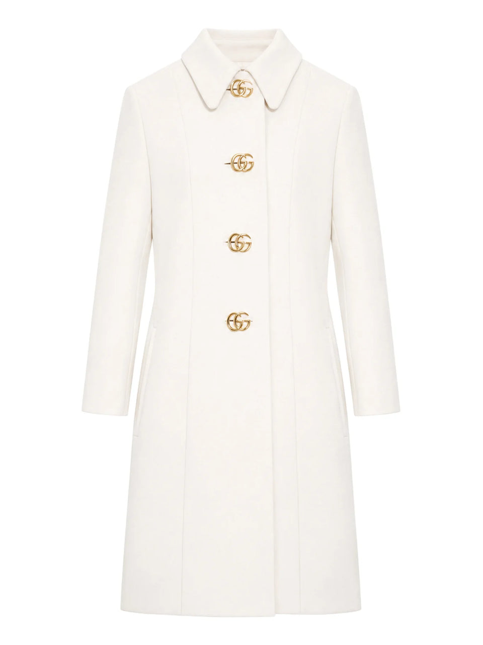 Coat with Double G button