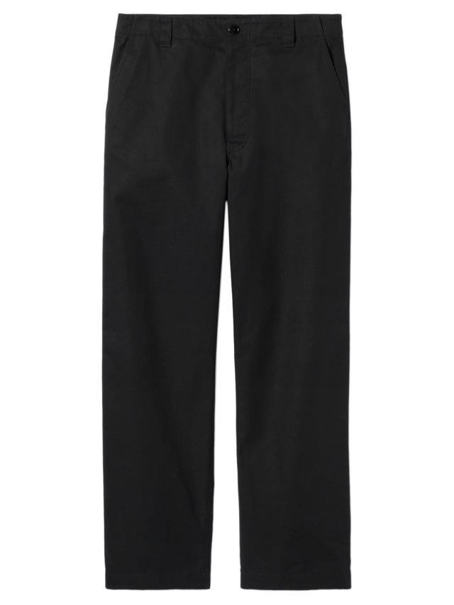 Cotton twill trousers with web detail