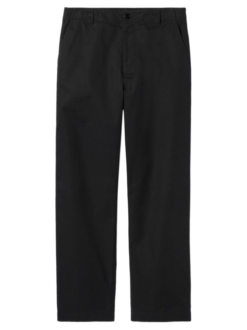 Cotton twill trousers with web detail