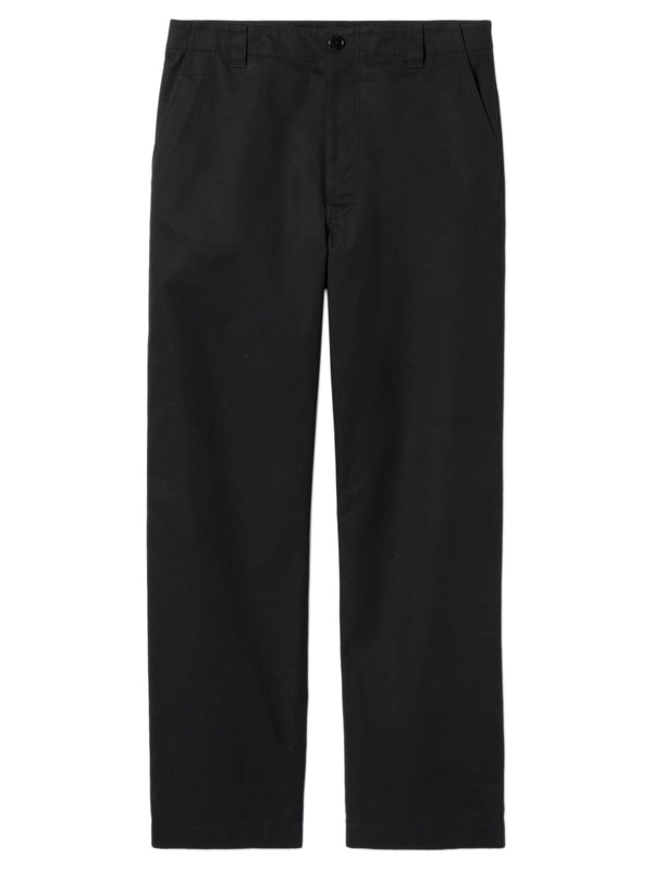 Cotton twill trousers with web detail