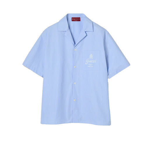 Thin striped bowling shirt