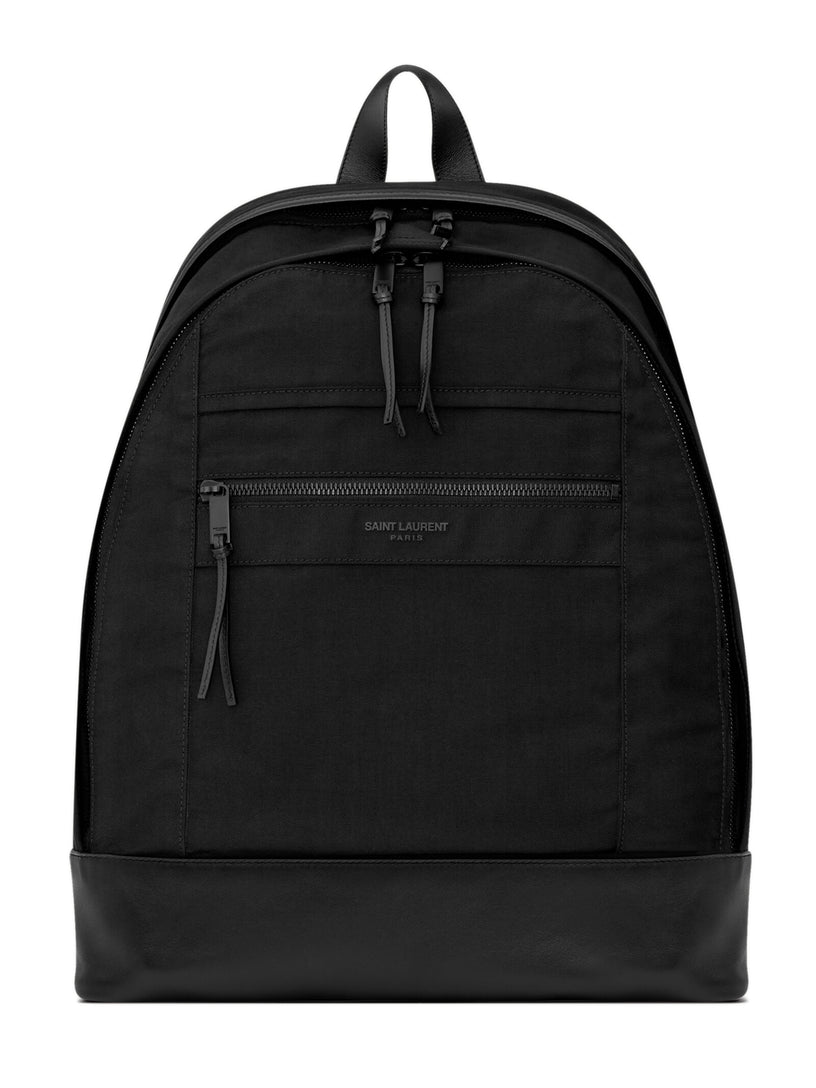 city backpack in nylon canvas and leather CITY backpack in nylon canvas and leather Saint Laurent Nero