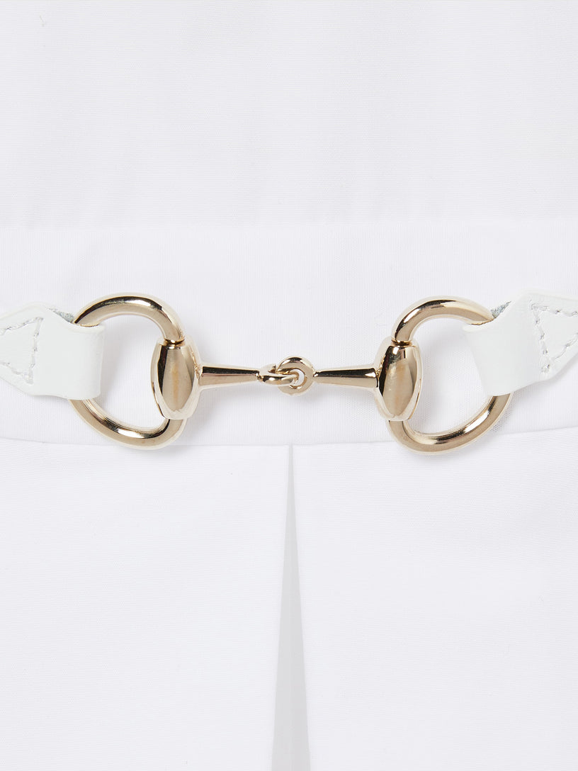 Abito chemisier in popeline di cotone con Morsetto