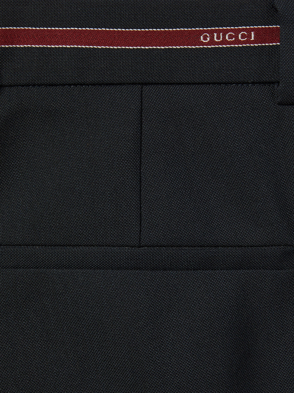 Wool pant with selvedge detail