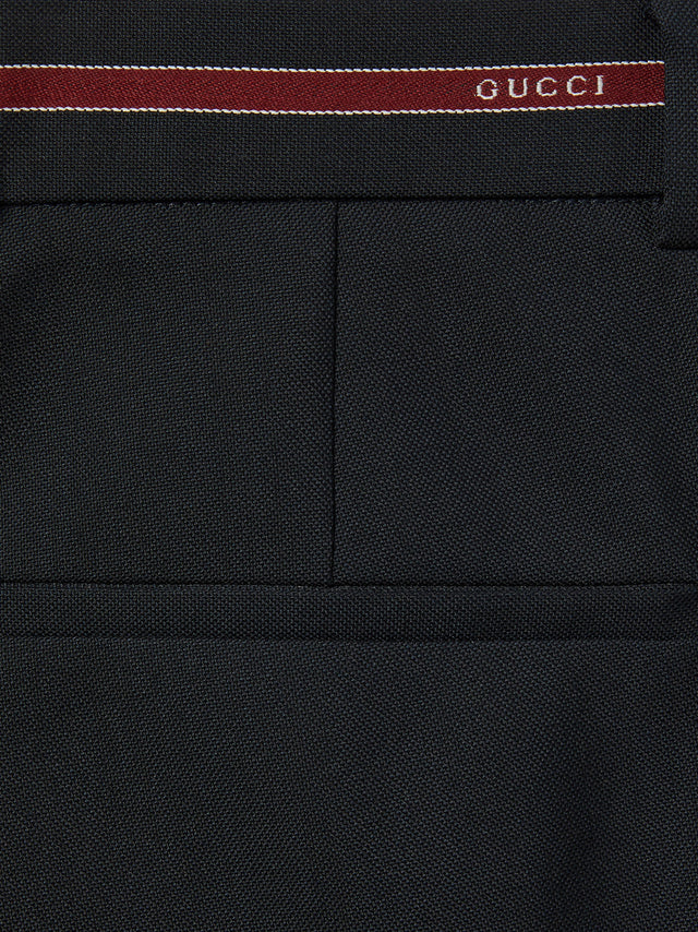 Pantalone in lana con dettaglio cimosa