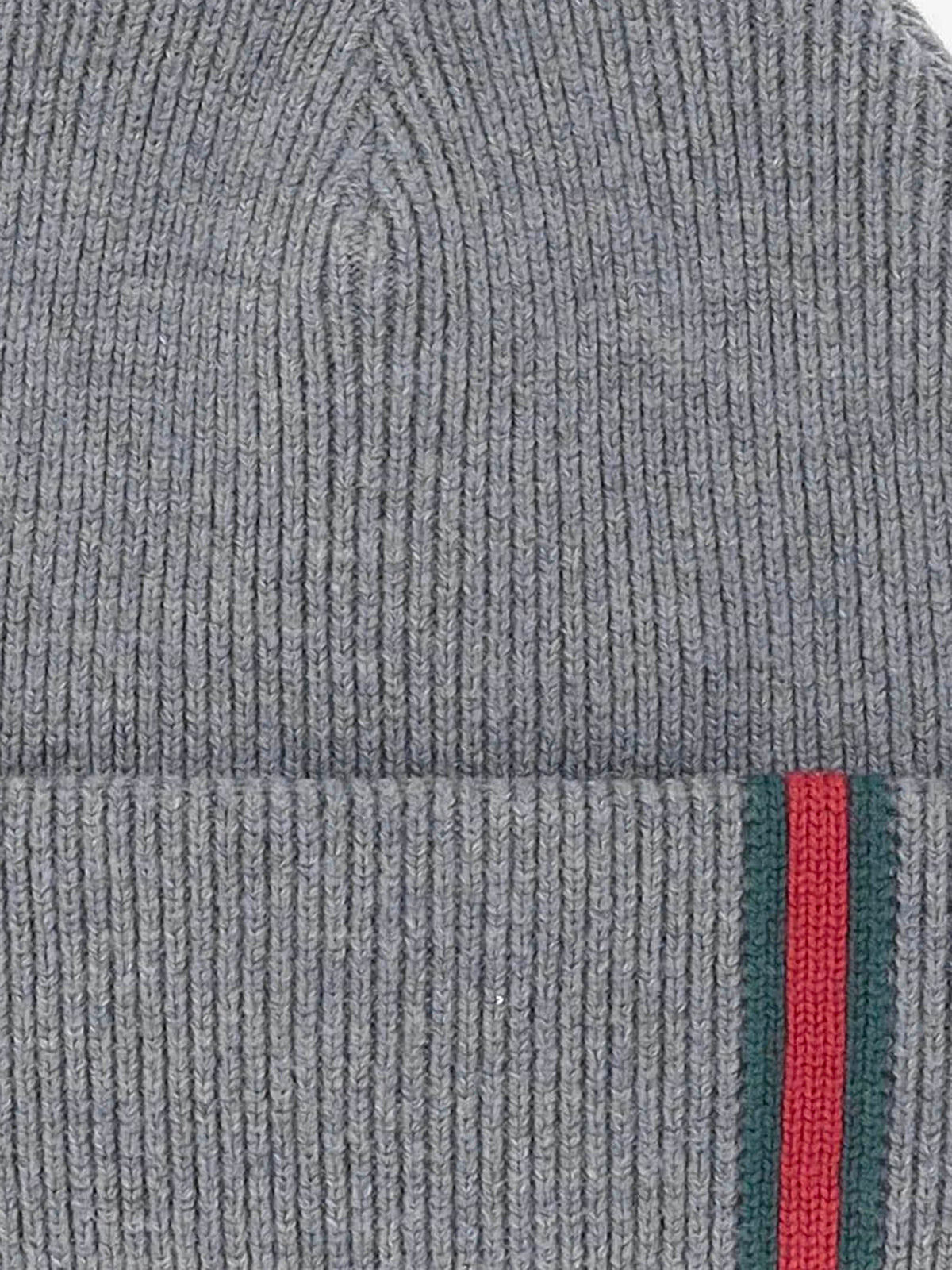 Wool beanie with web detail