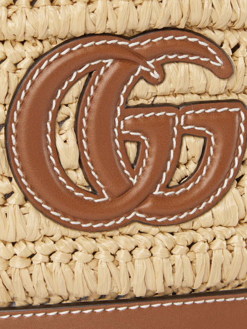 Woven mini bucket bag