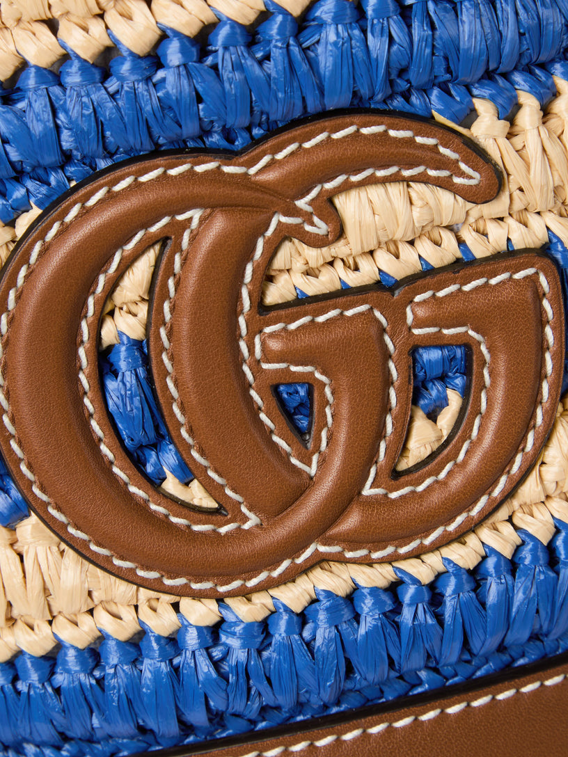 Woven mini bucket bag