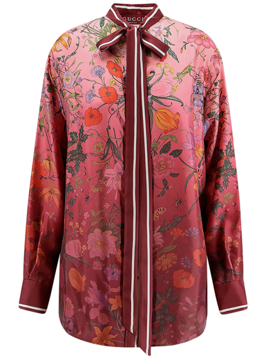 Printed silk shirt
