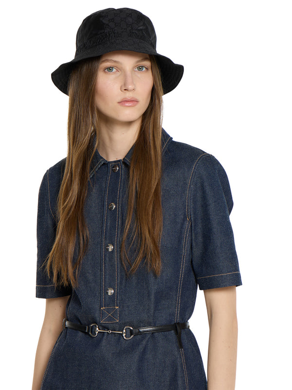 Reversible GG nylon bucket hat