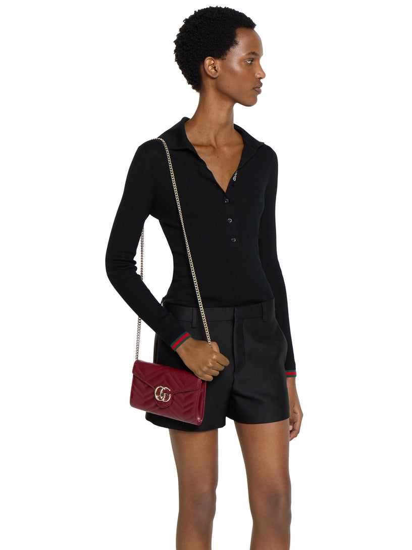 GG Marmont wallet on chain