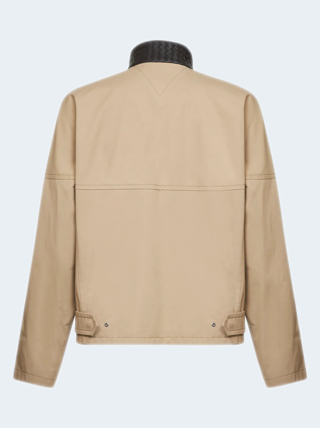 Cotton blouson with Intrecciato collar